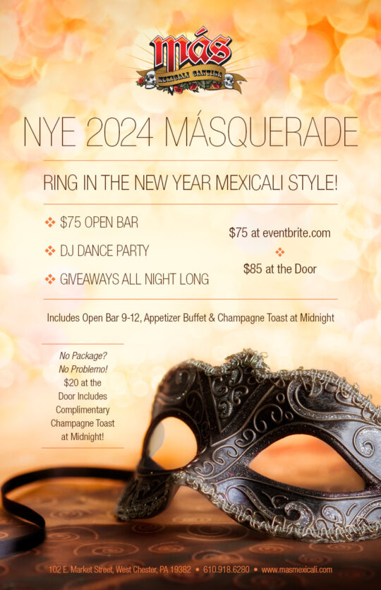 Screenshot of Más Mexicali Cantina NYE Poster