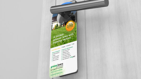 Screenshot of Green Lawn Fertilizing Door Hanger